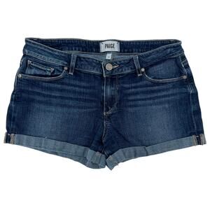 Paige Jimmy Jimmy Short Womens 28 Blue Dark Wash Denim Cutoff Festival